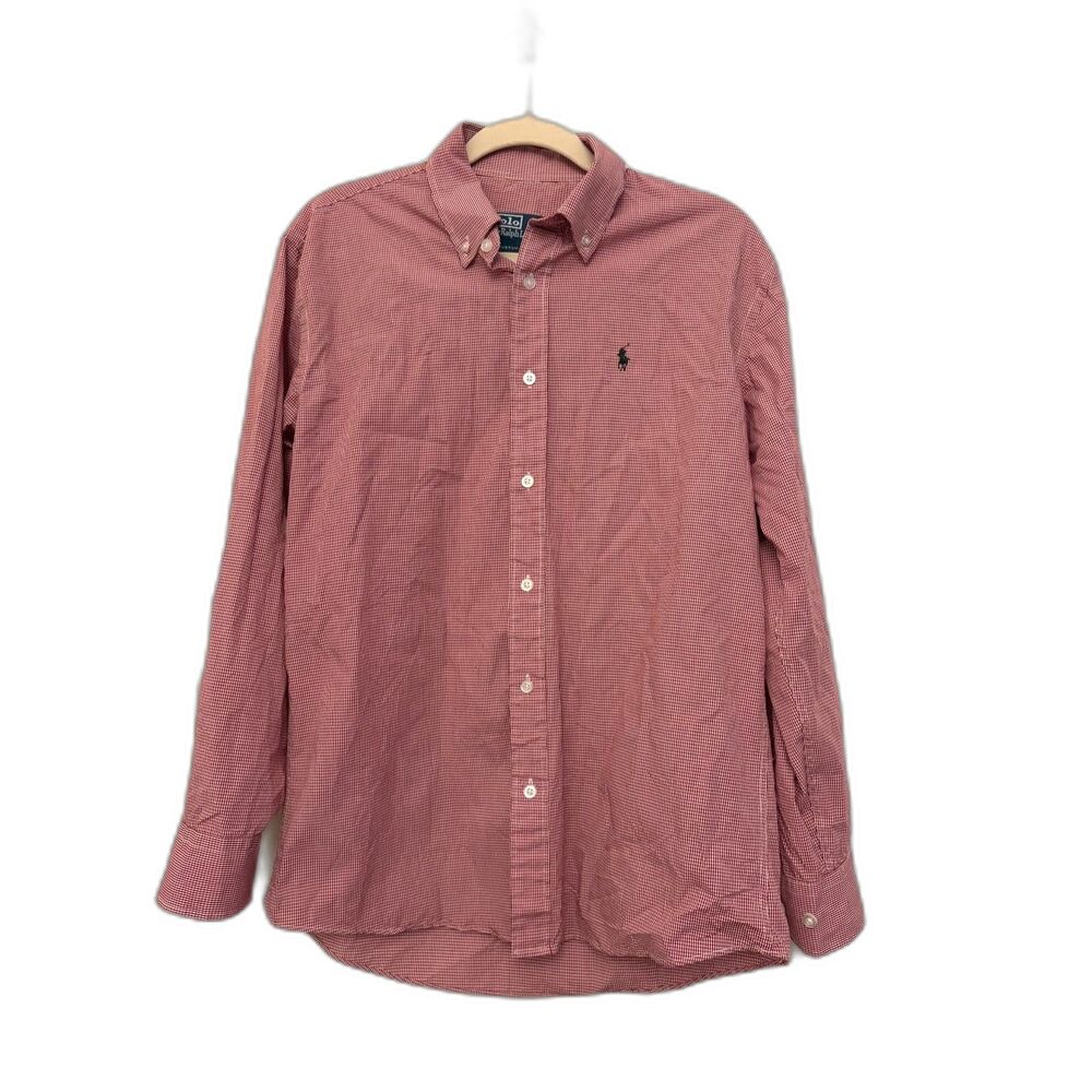 Red Gingham RL Polo Fitted Button-Up